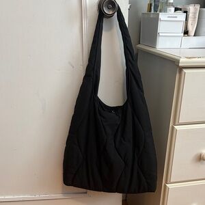 Simons Black Quilted Tote Bag